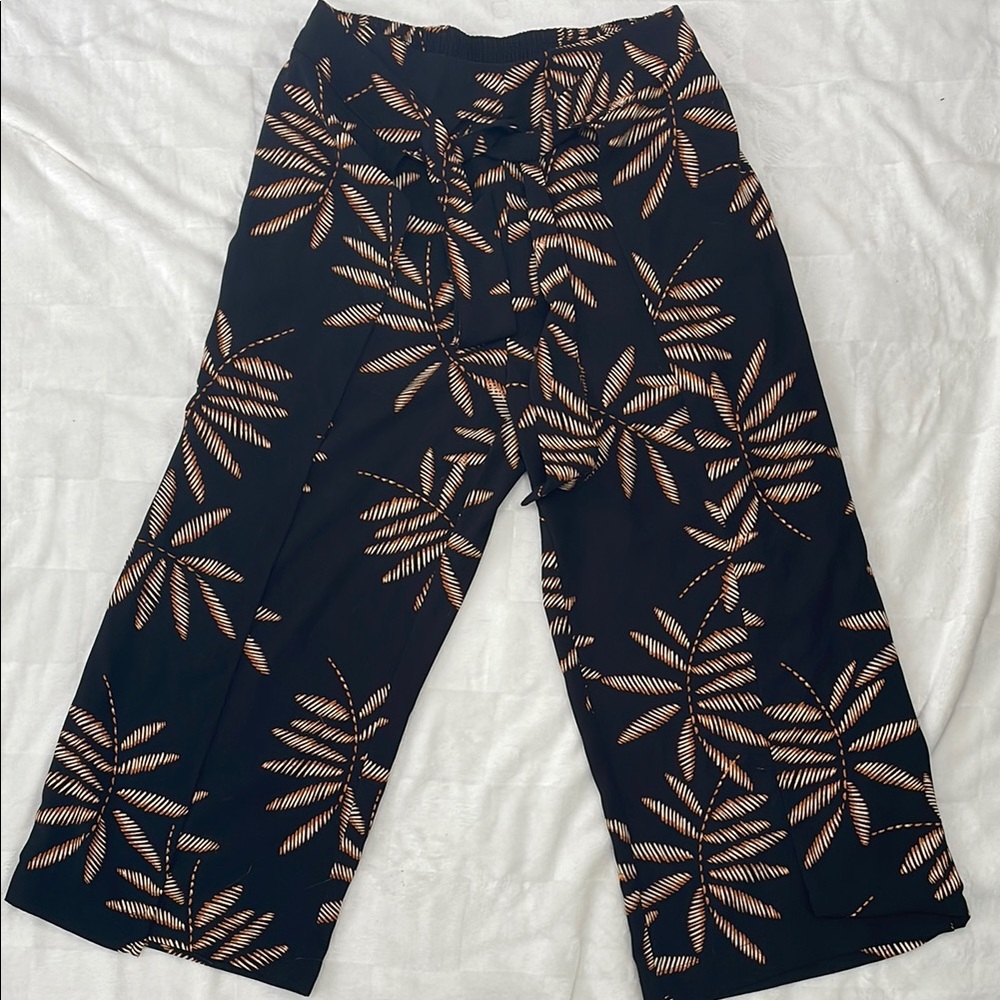 A new day Black and Tan Tropical Print Pants